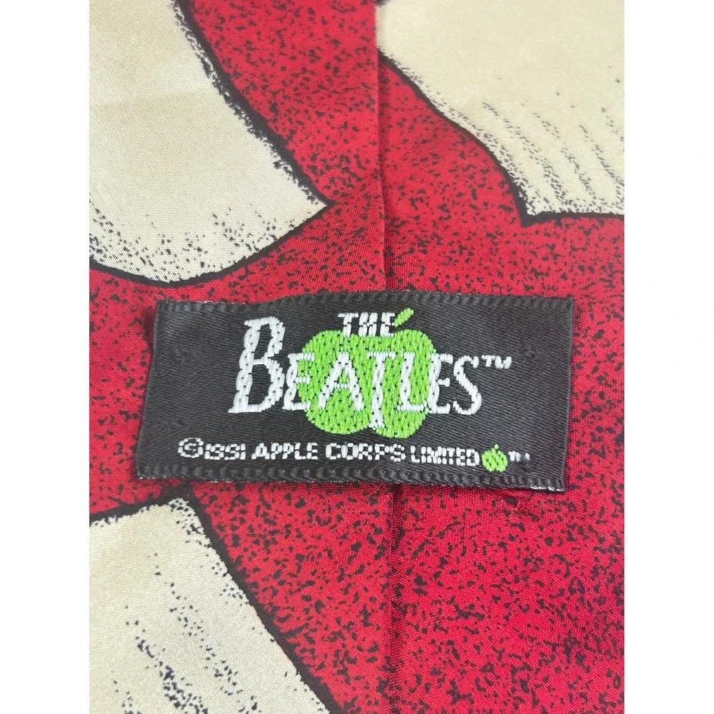 The Beatles Necktie Mens OS Red Eight Days A Week Novelty Graphic Print Tie